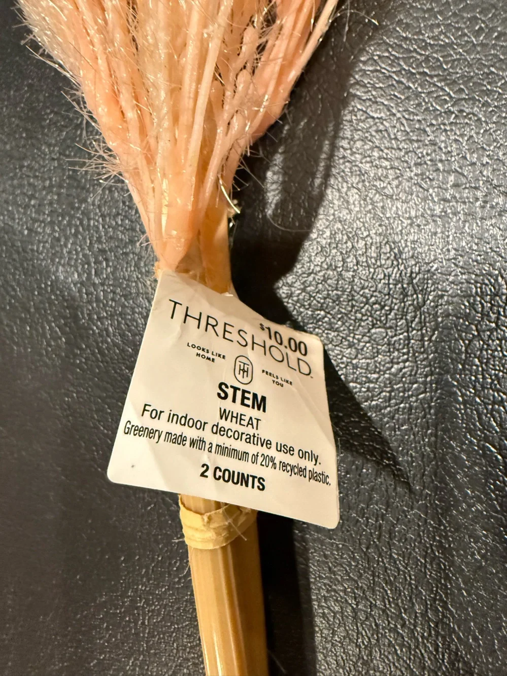 Threshold Dried Wheat Stem Bundle - Peachy Beige (Include 2 Stems) NWT